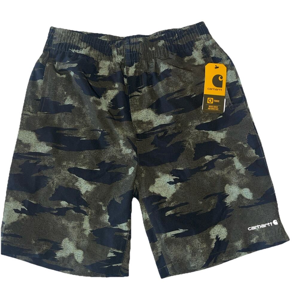 NWT Carhartt Boys size S 8/10 Camo flex Shorts MSRP $ 29.99